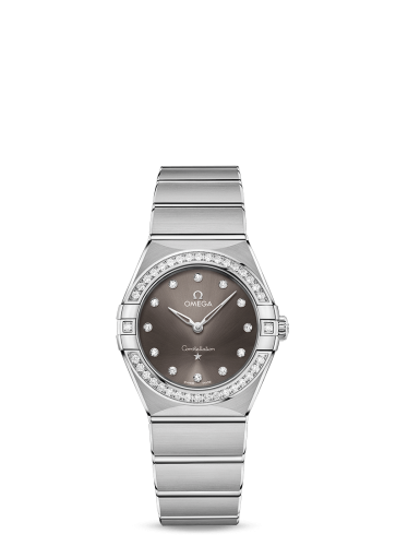 Omega Constellation Manhattan 28 Quartz Stainless Steel / Grey - Diamond / Diamond